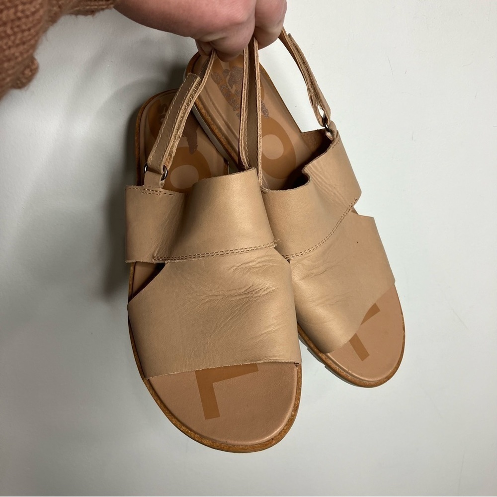 Sorel Ella ll sling back sandals tan leather size 8